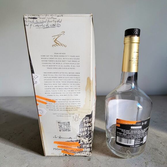 Hennessy & NAS 50 Years Of Hip Hop Empty Bottle Limited Edition Collectible - Picture 2 of 3